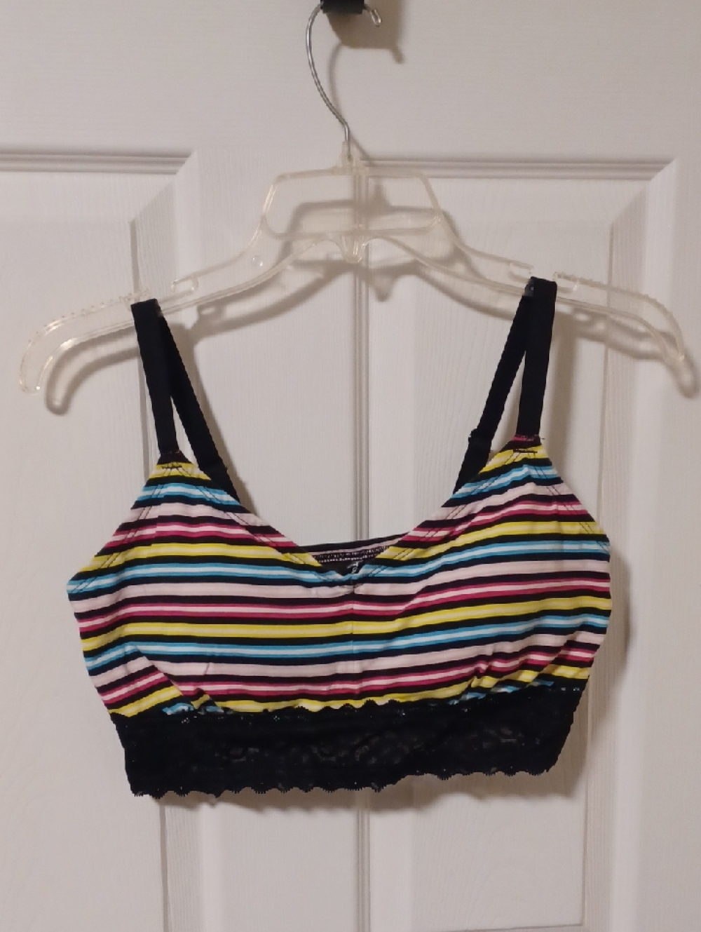 Torrid Curve Colorful Striped Bralette Sz 0